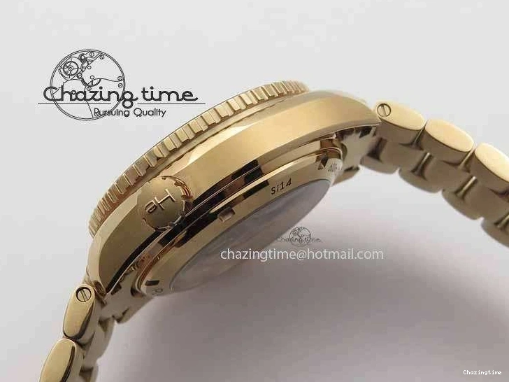 1221 Efficient Planet Ocean GMT 43.5mm RG V6F 1:1 Best Edition Black Dial On RG Bracelet A 8182